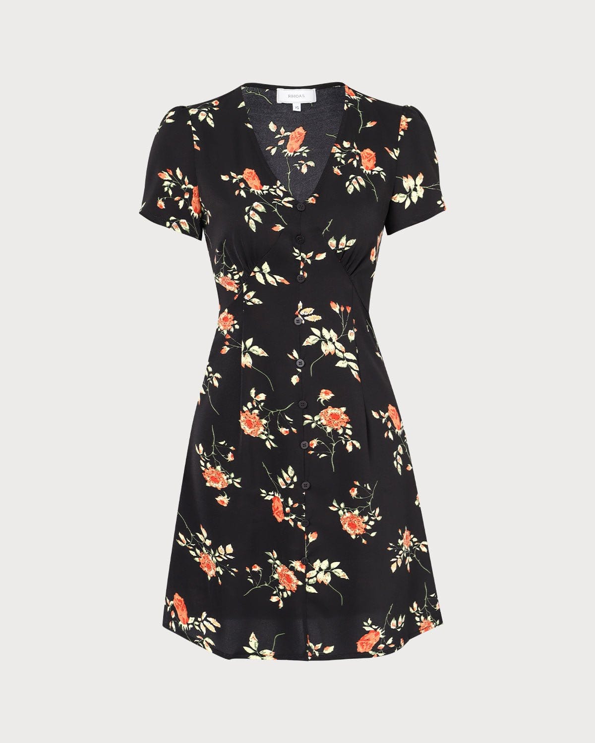 Diana | Neck Floral Button Up Dress