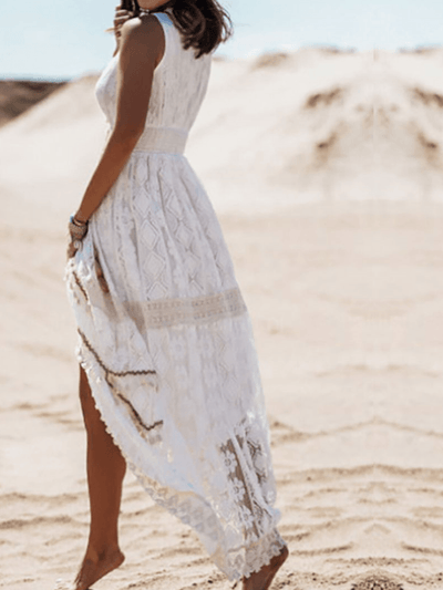 Edmonton Essence™ | Boho Lace Maxi Dress