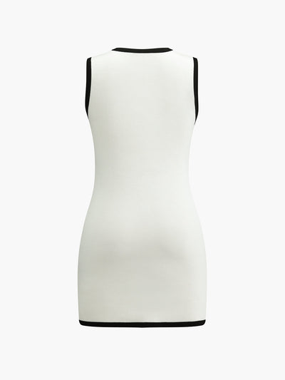 AMY | Sleeveless Short Sweater Dress