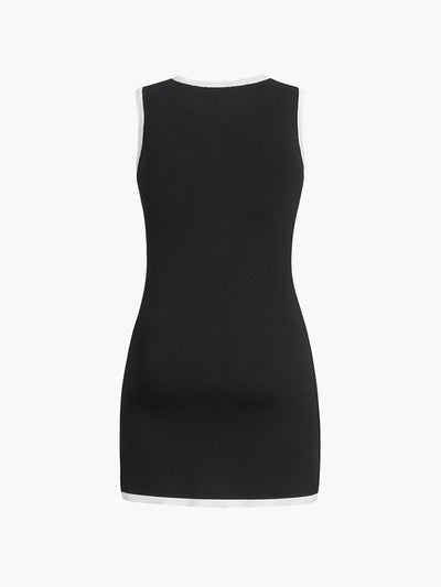 AMY | Sleeveless Short Sweater Dress