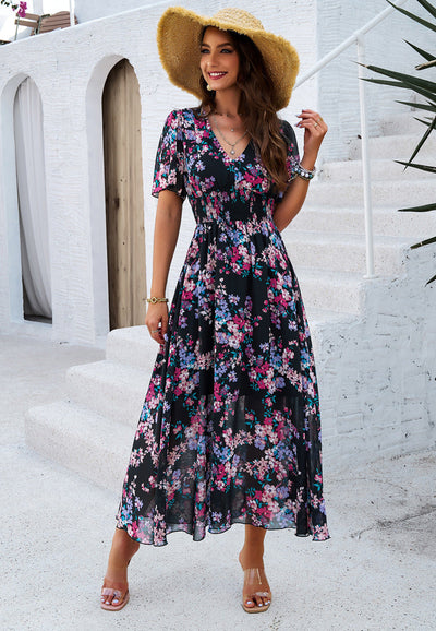 Myla | Floral Tummy-Covering Flattering Dress