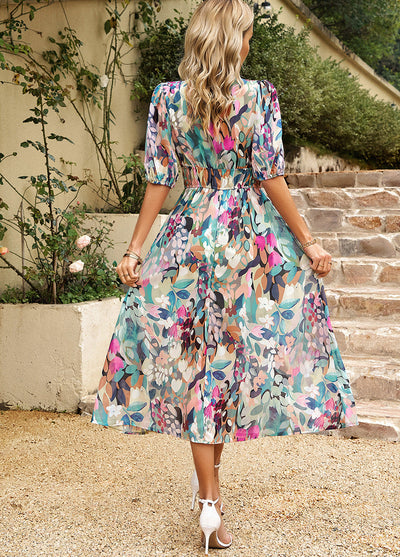 Ruby | Flattering Floral Midi Dress