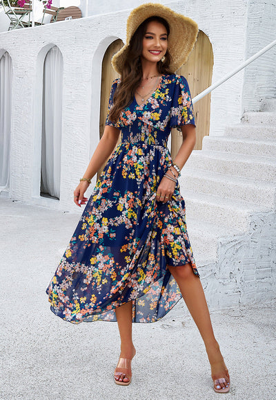 Myla | Floral Tummy-Covering Flattering Dress