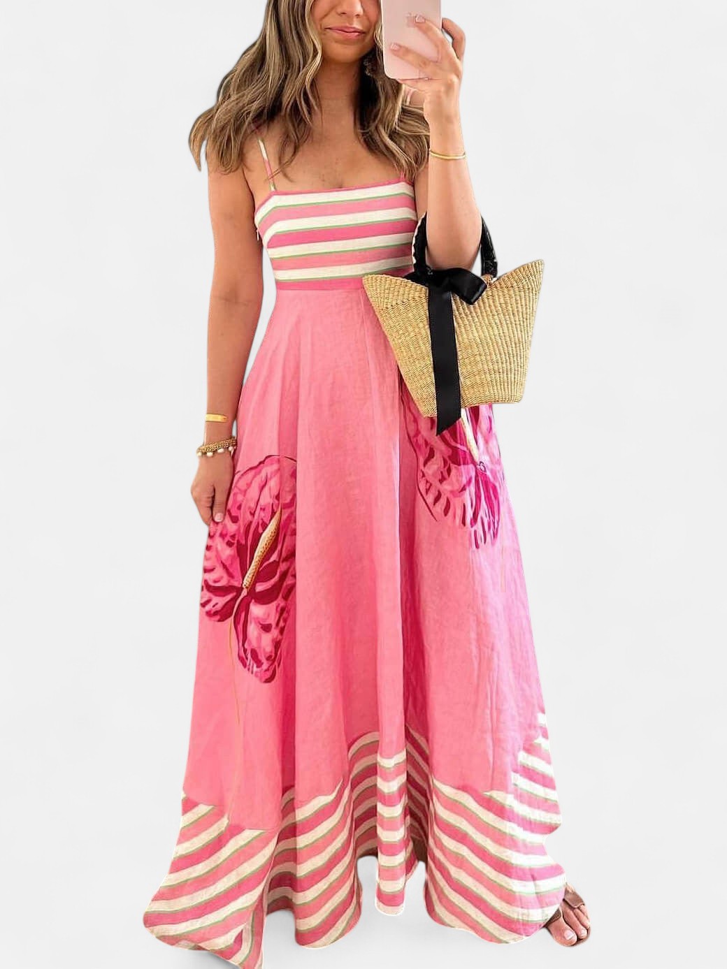 Edmonton Essence™ | Fluid Pink Midi Dress
