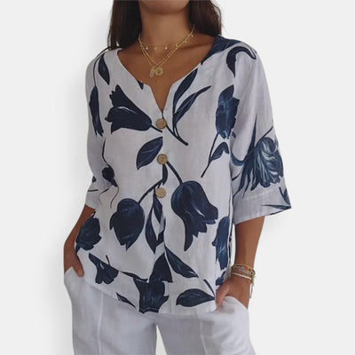 Tabitha - Floral Button Blouse