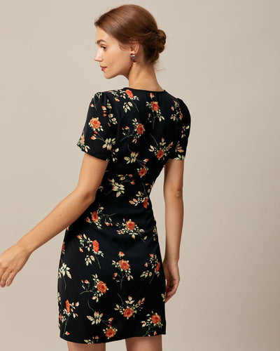 Diana | Neck Floral Button Up Dress
